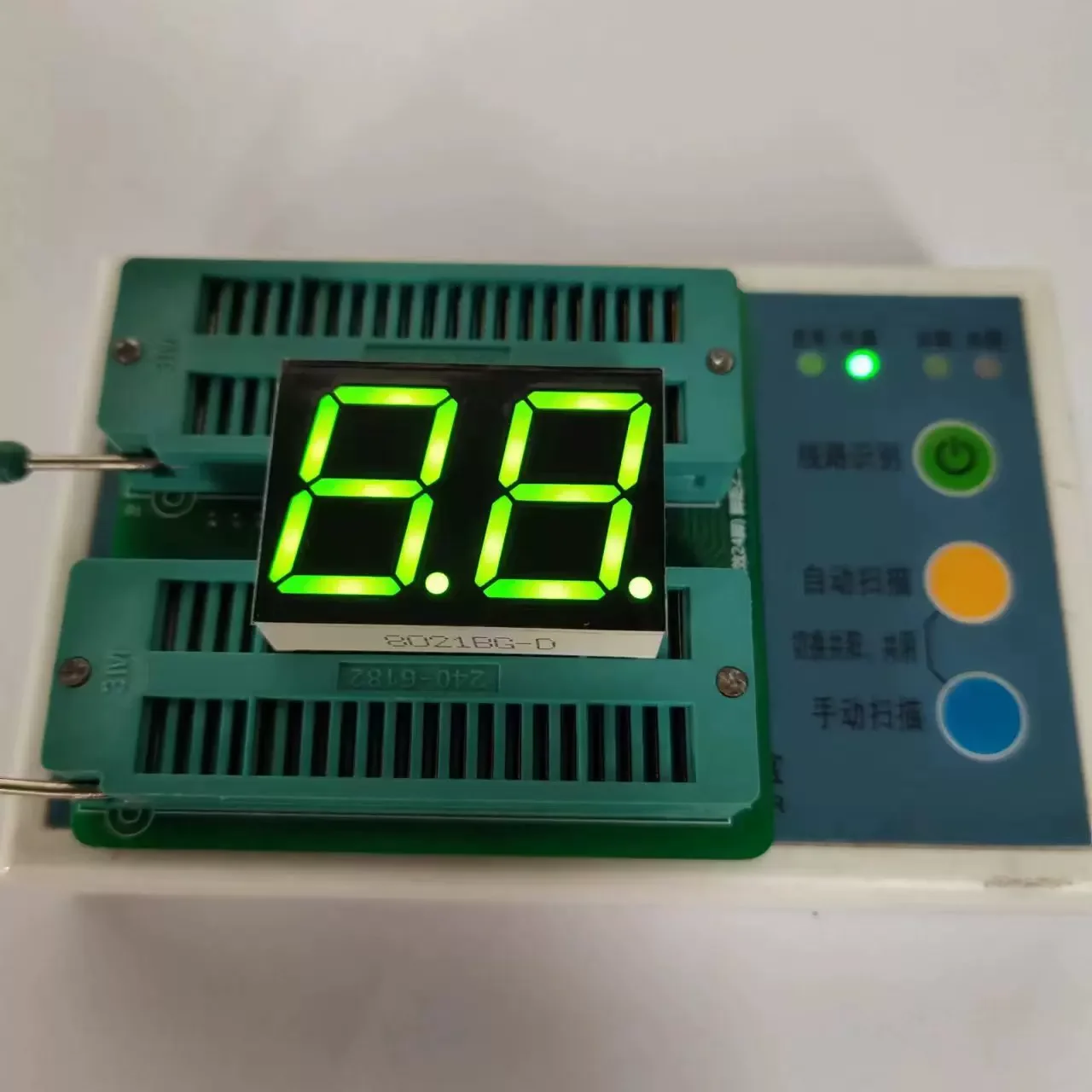 10PCS 8021BH 8021BB 8021BG 8021BW 0.8 Inch Common Anode Two Digit Seven Segment Led Display Tube 18Pin Red Blue Green White