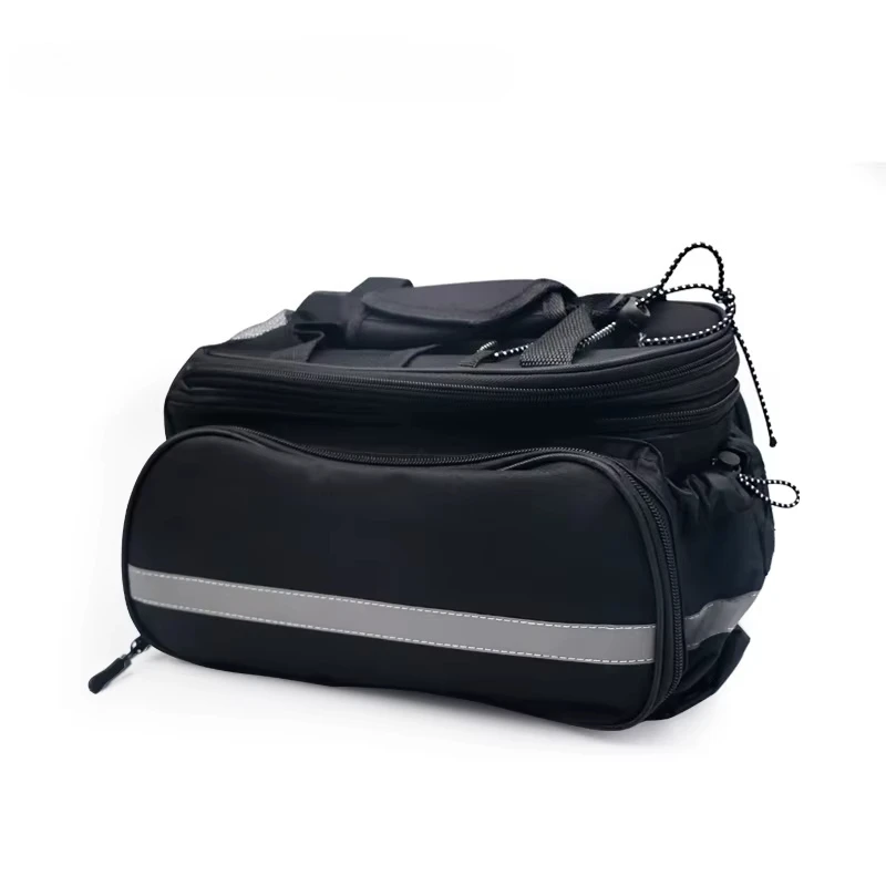 

Bike Pannier Bag With Reflective Strips Durable Large Capacity Back Seat Bag for Long Distance Outdoor Travel Equipment
