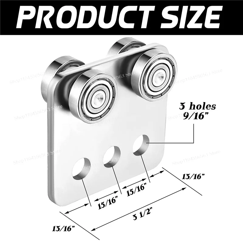 ​​4-Pack Heavy-Duty 4-Wheel Trolley Rollers, Welded Channel Roller Assembly for 1-5/8 Inch Strut Channels​​