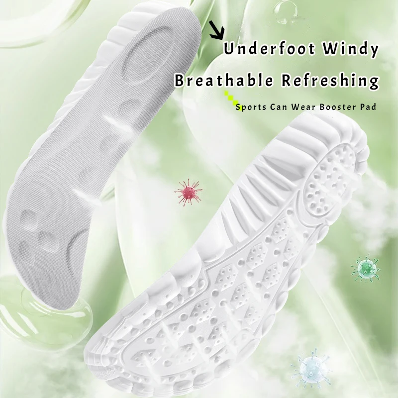 1 Pair Invisible Height Increase Insoles Super Soft TPU Sports Shoes Insoles for Feet Shock Absorption Shoe Sole