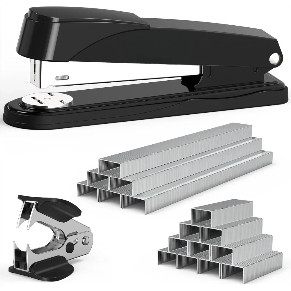 

Metal stapler Heavy duty 50 page capacity, 1750 staples and staplers, desktop full stapler, no clogging