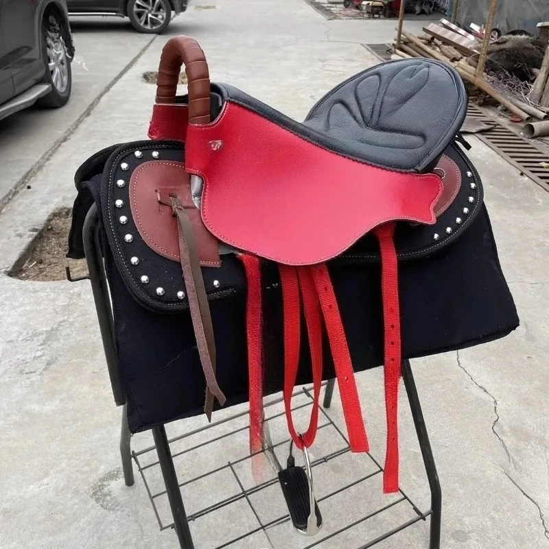 

Large Saddle Full Set of Mongolian Saddle and Horse Gear New Cowhide Saddle Fine Equestrian Supplies