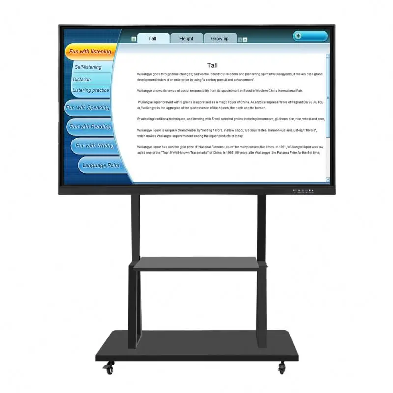 

85 Inch Cheap Prices TV Classroom Smart Interactive Board Tou-ch Screen All In One Portable Digital Whiteboard Interactive