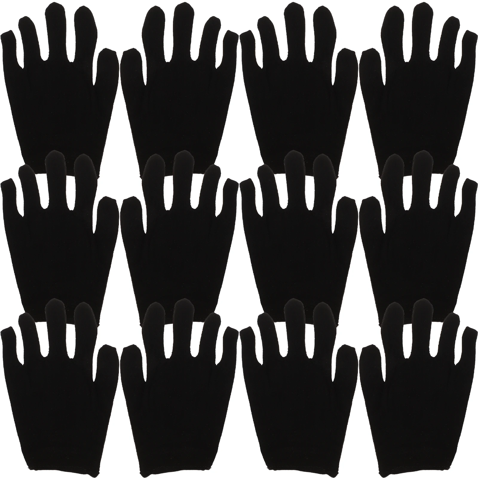 

12 Pairs Cotton Gloves Lightweight Protective Moisturizing Black Women Child Cold Weather Safety Work Gloves Gardening Cleaning