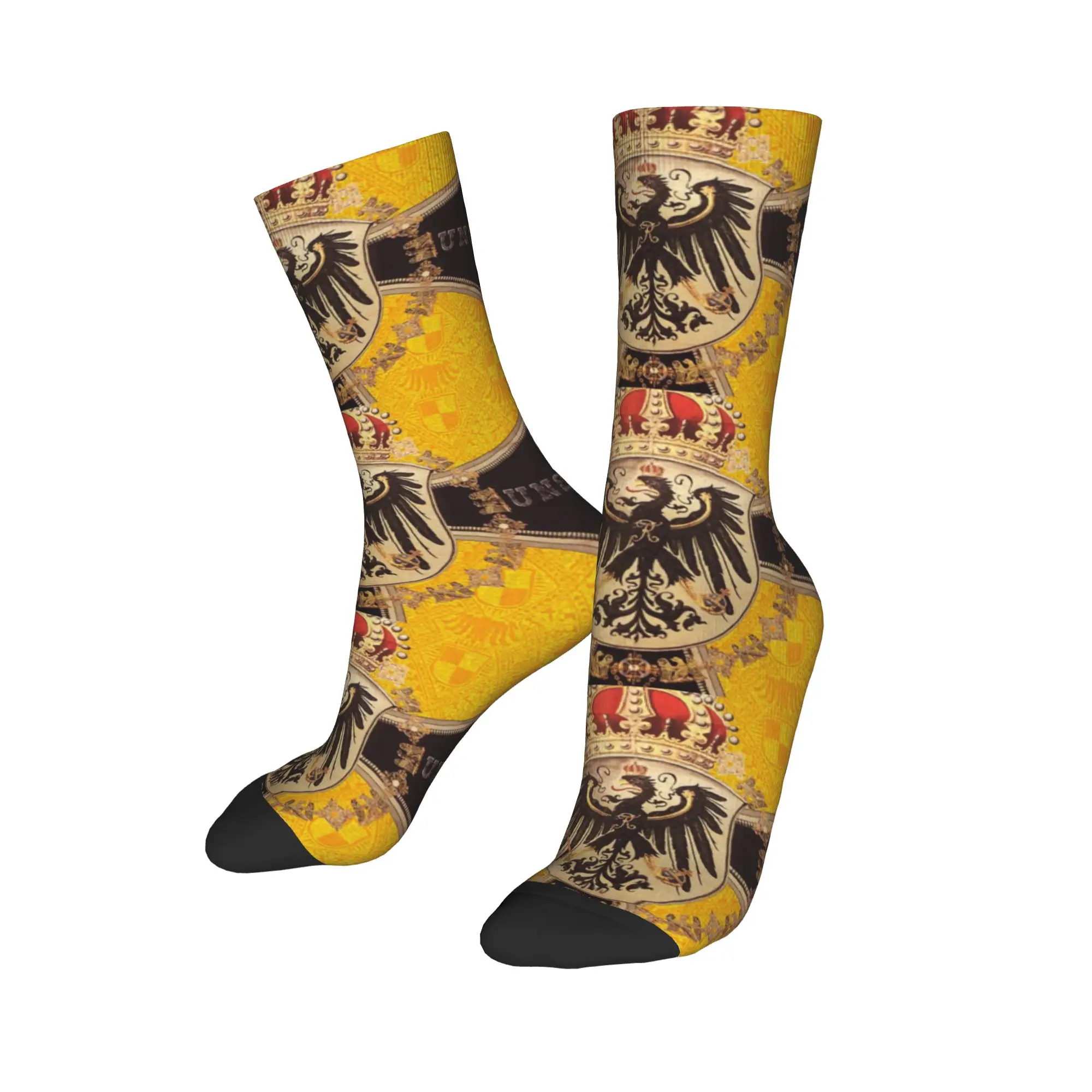 

Забавные мужские винтажные носки с орлом Германии на заказ, унисекс, теплые удобные носки с 3D принтом «Королевство Пруссии»