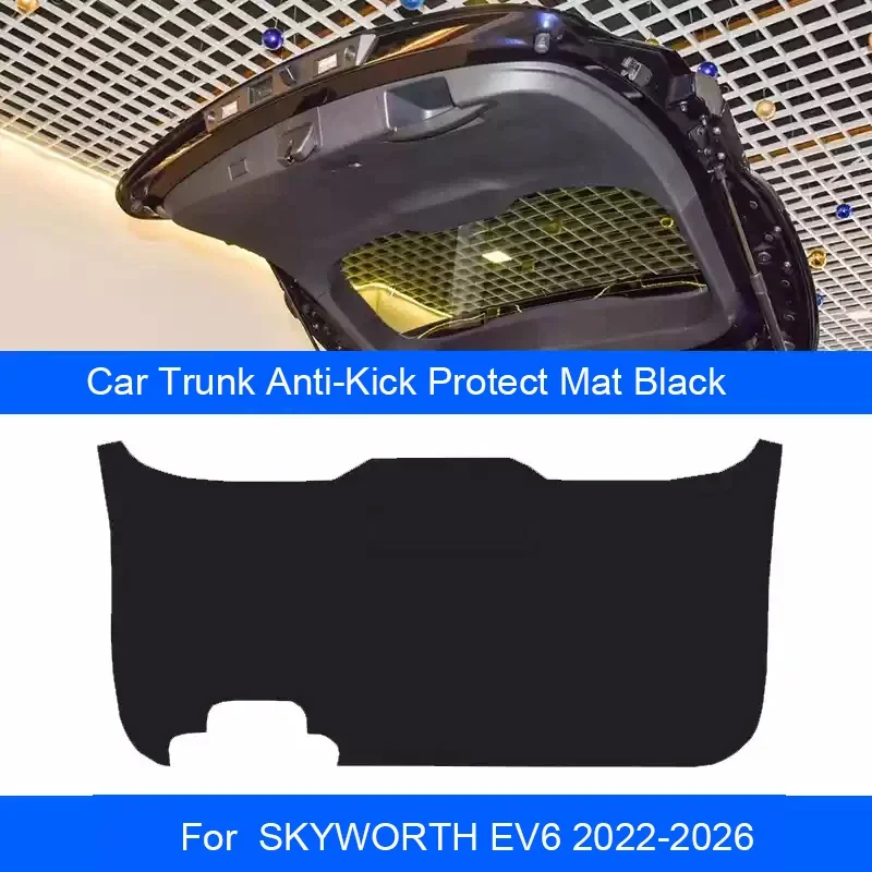 For SKYWORTH EV6 2022-2026 Car B-Pillar Door Trunk Protect Sill Pad Door PU Leather Anti-Kicks Mat Scratch Sticker Accessory