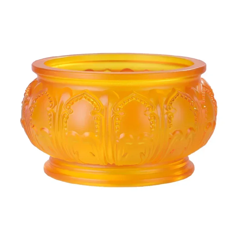 

Buddha Utensils Glass Lotus Incense Burner for Buddha before Home Guanyin Incense Burner Indoor Retro Incense Standing