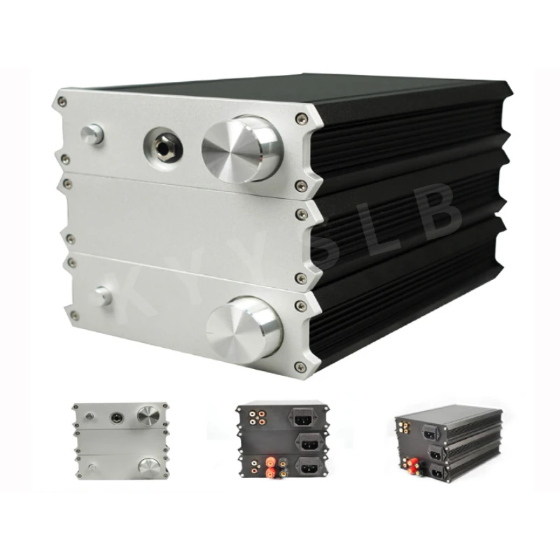 KYYSLB  142X44.5X209mm All-aluminum Small Bone Power Amplifier Chassis, Front-stage Chassis, Aluminum Shell Chassis