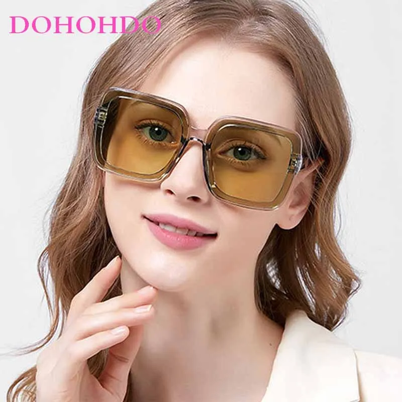 

Retro Classic Big Frame Square Sunglasses Women Men Trend Luxury Brand Designer Outdoors Travel Driving Shades Sunglasses UV400