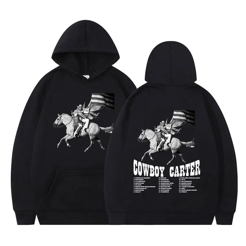 

Cowboy Carter 2024 New Album Hoodies Men Women Fashion Harajuku Hip Hop Pullover Vintage Loose Long Sleeve Sweatshirts Fans Gift