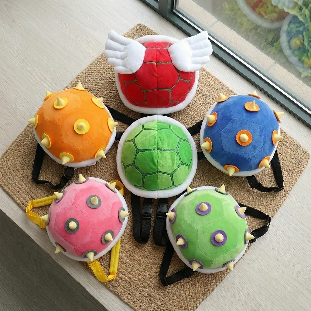 Image of Anime Koopa Troopa Bowser Lemmy Ludwig Plüsch-Rucksack Schildkrötenpanzer Gefüllte Plüschtiere Cartoon Schultaschen Halloween Deko Geschenk