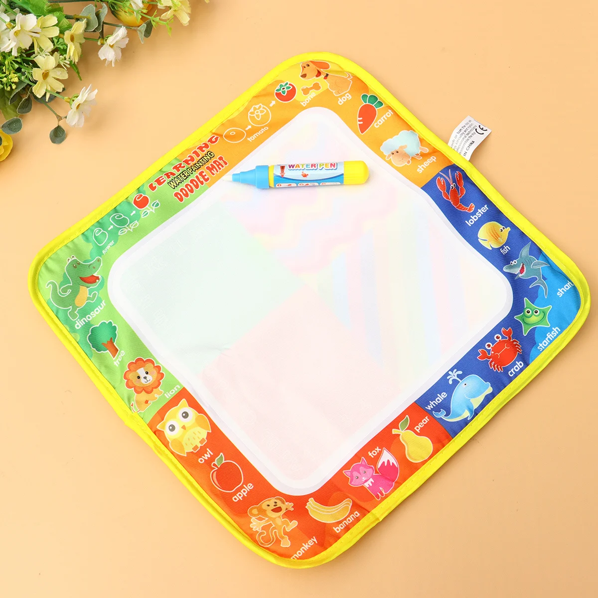 2 pçs crianças pintura pano animal desenho cobertor colorido graffiti pano criativo tapete de escrita para aprender imaginação