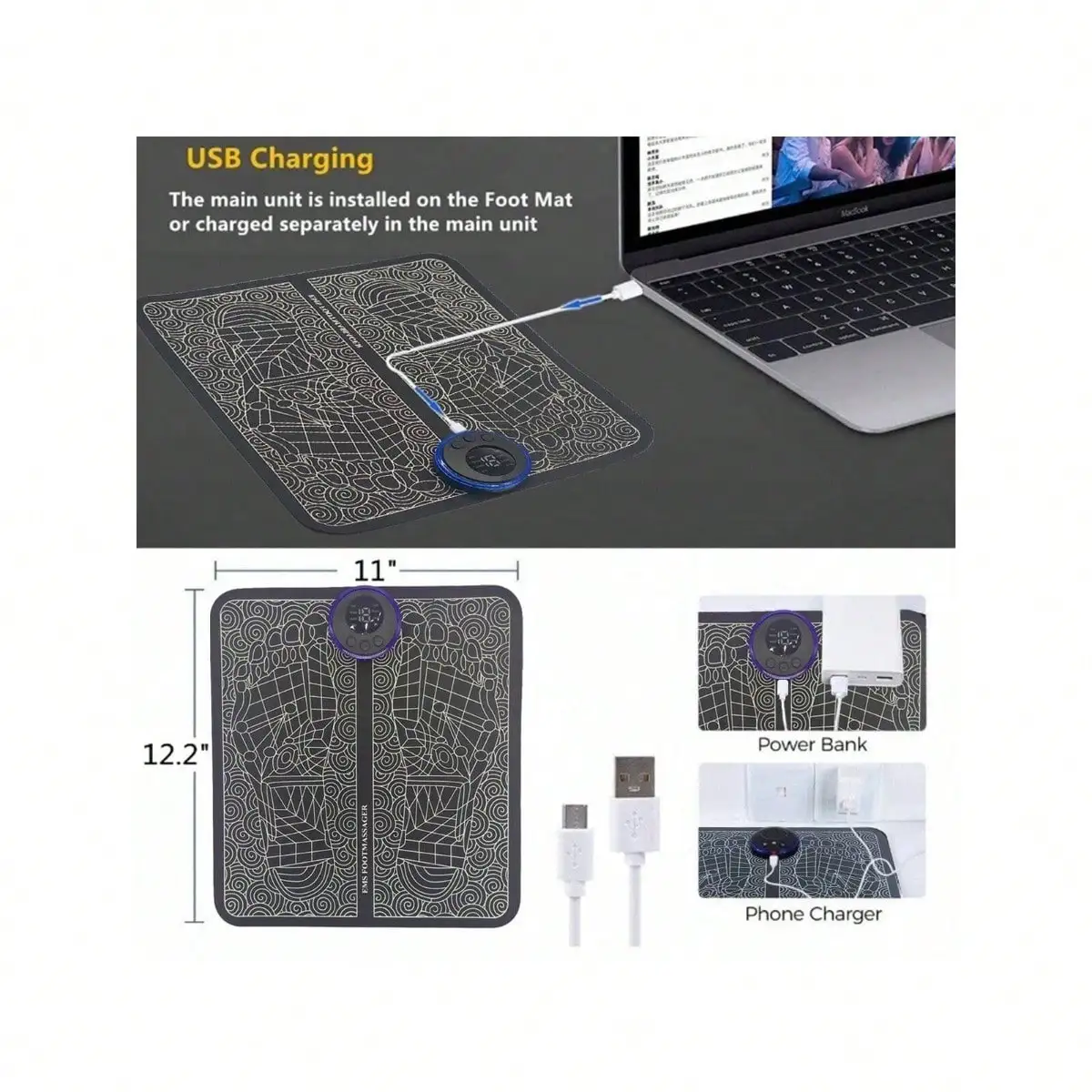 Foot Therapy Device, Foot Therapy Machine, EMS Foot Therapy Pad, Pulse Fully Automatic Plantar Meridian Pressing Device image 4