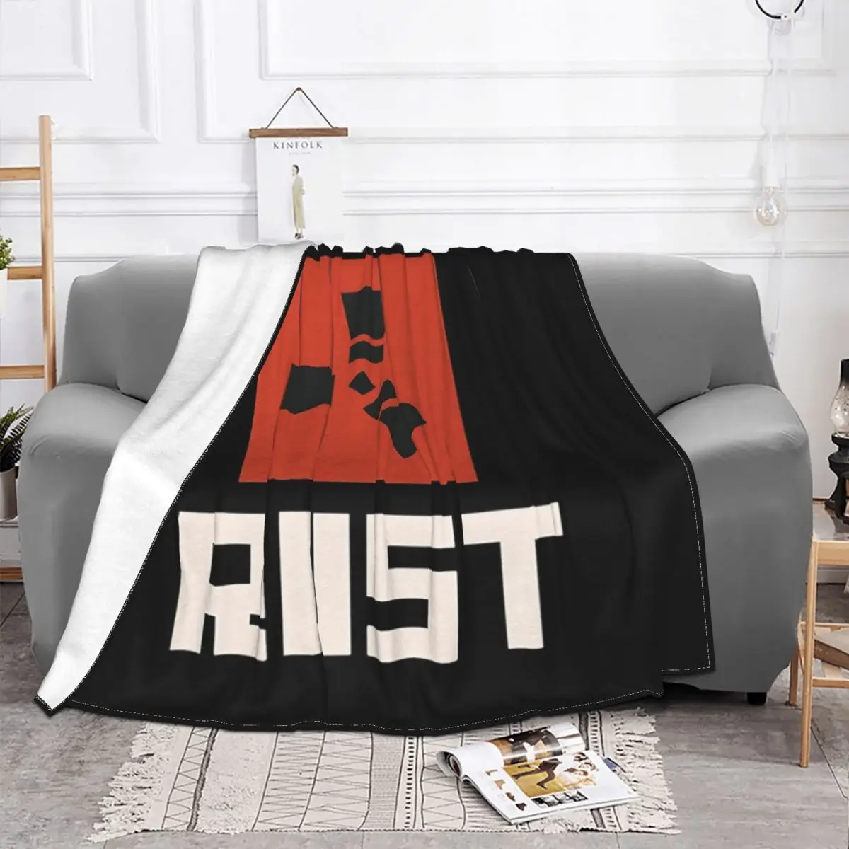 Rust Game Logo Quilt Bedroom Winter Blankets Blankets And Blankets Throw Blanket