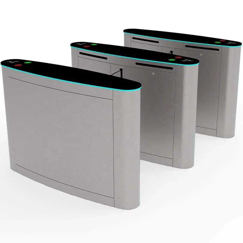 Anti-pinch smart flap barrier Bi-directional swing wing gate Facial recognition flap barrier
