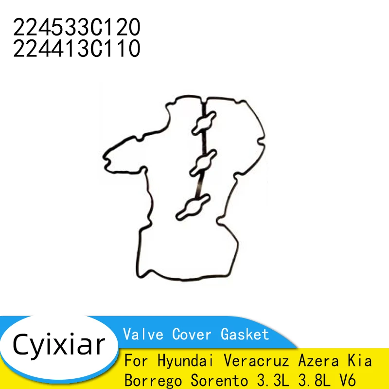 

Genuine Valve Cover Gasket Set For Hyundai Veracruz Azera Kia Borrego Sorento 3.3L 3.8L V6 224533C120 224413C110