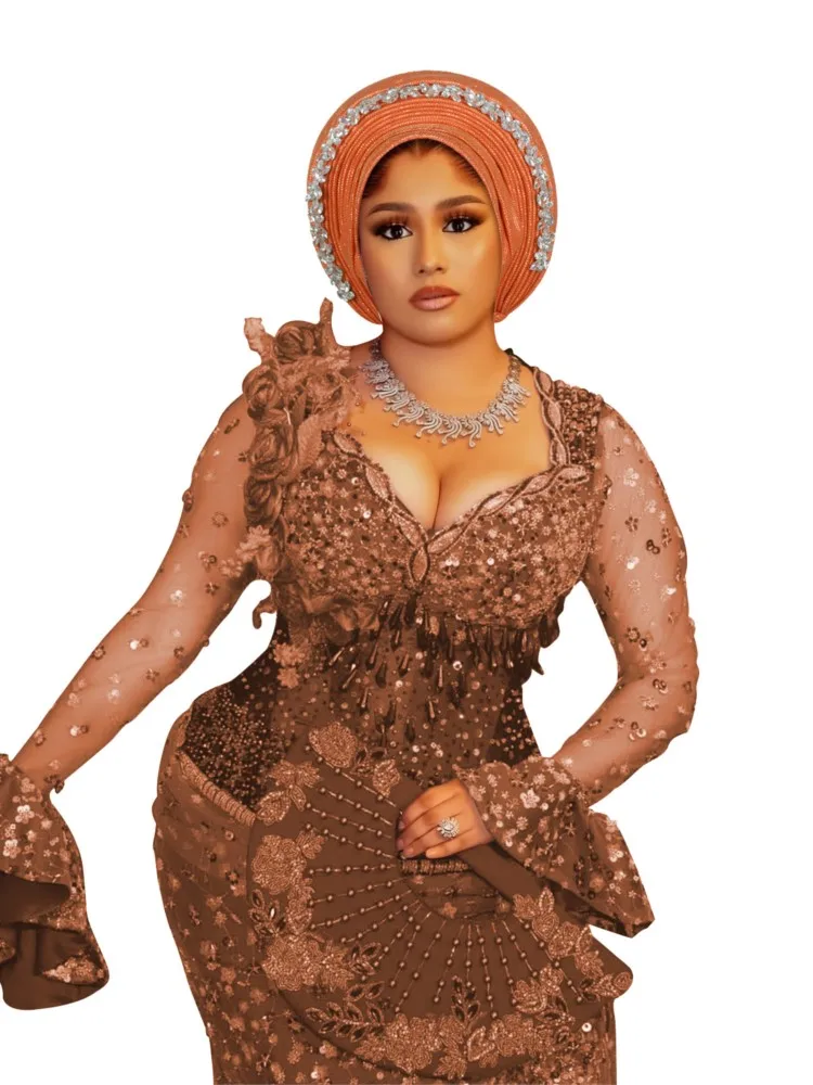 النيجيري الزفاف Geles الأفريقي Headtie السيارات Gele العمائم للنساء Aso Oke النسيج مسلم أغطية الرأس خوذة الإناث أشرطة رأس #4
