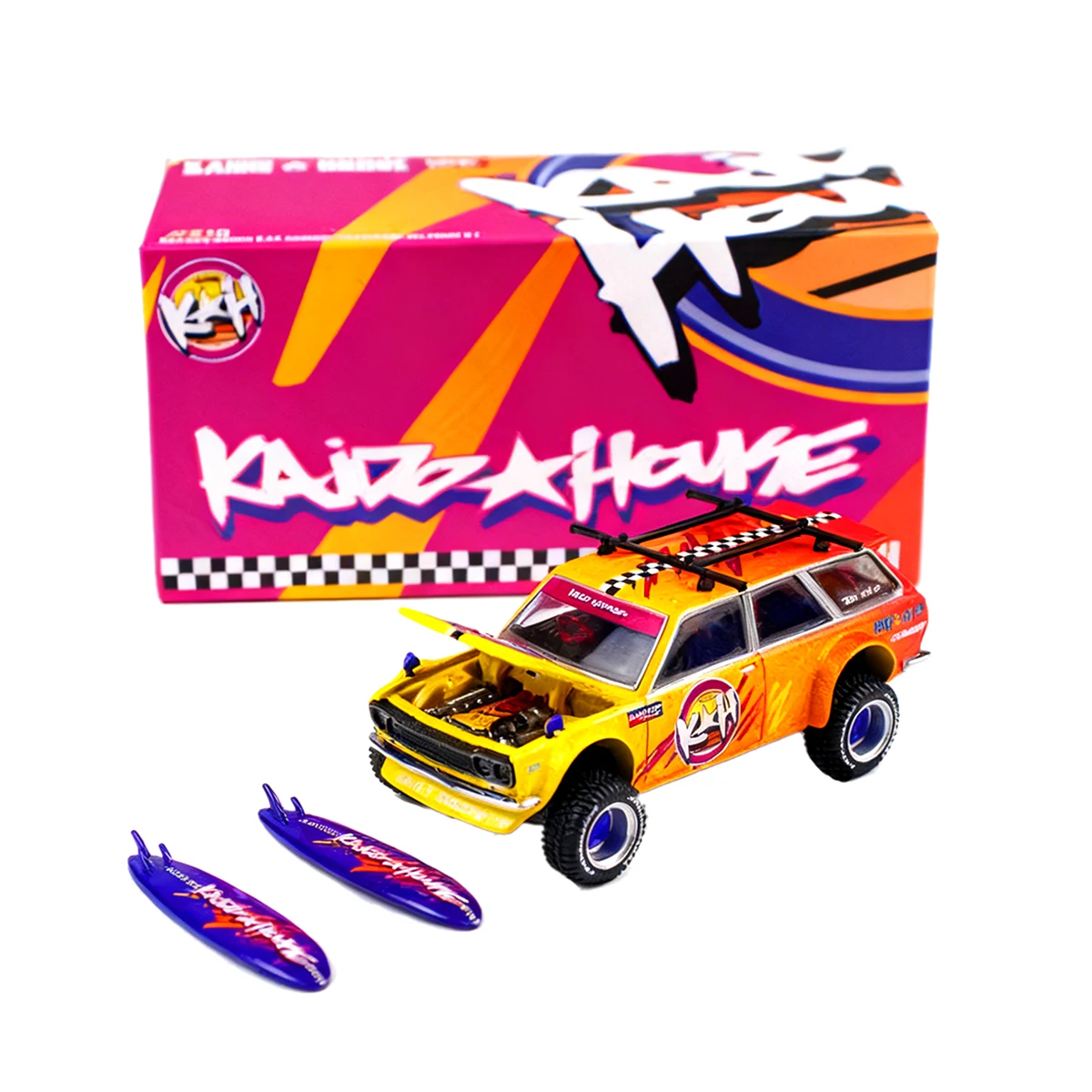 Kaido House 1:64 Skyline GTR R33 R34 NSX Evasive V2 Datsun 510 Honda CIVIC EF Miniatuur Speelgoed Diecast Auto Model MINIGT