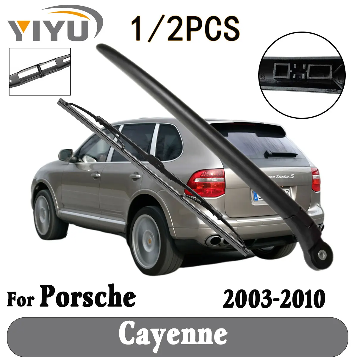 

1/2 шт., щетка заднего стеклоочистителя, рычаг стеклоочистителя, лобовое стекло, чистая задняя дверь, окно, автомобильная щетка от дождя для Porsche Cayenne 2003-2002010