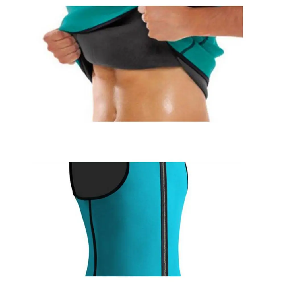 

Men Sports Vest Shaper Waist Trainer Corset Tank Top Workout Fat Burning Slimming Gym Clothing Breathable Neoprene Rubber
