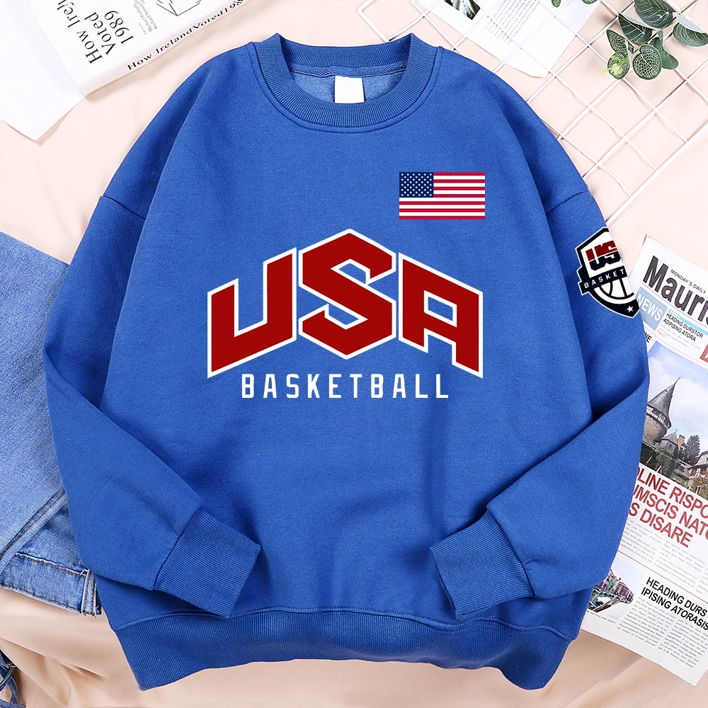 26USA Basketballer Bedruckter Street Casual Hoodie für Männer und Frauen, Hip-Hop Oversized Kleidung, Lockerer Warmer Fleece-Sweatshirt, Paar-Hoodies – Detail 5