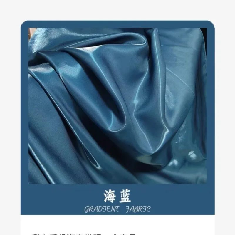 Tela de seda de cristal satinado con brillo líquido, Color brillante, vestido de novia de satén, Material de noche de diseñador de alta costura