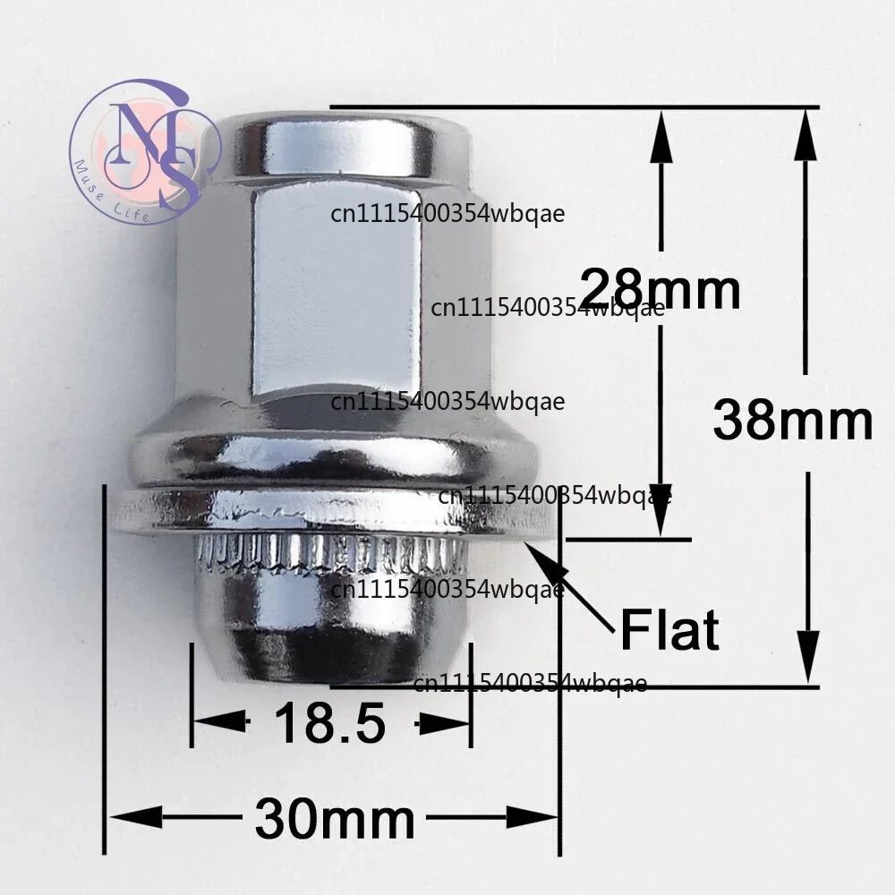 ZOCI-FOR-4Pcs Alloy Wheel Lug Nuts M12x1.5 Chrome For Jaguar XF XF-R XE Auto Replacement Parts