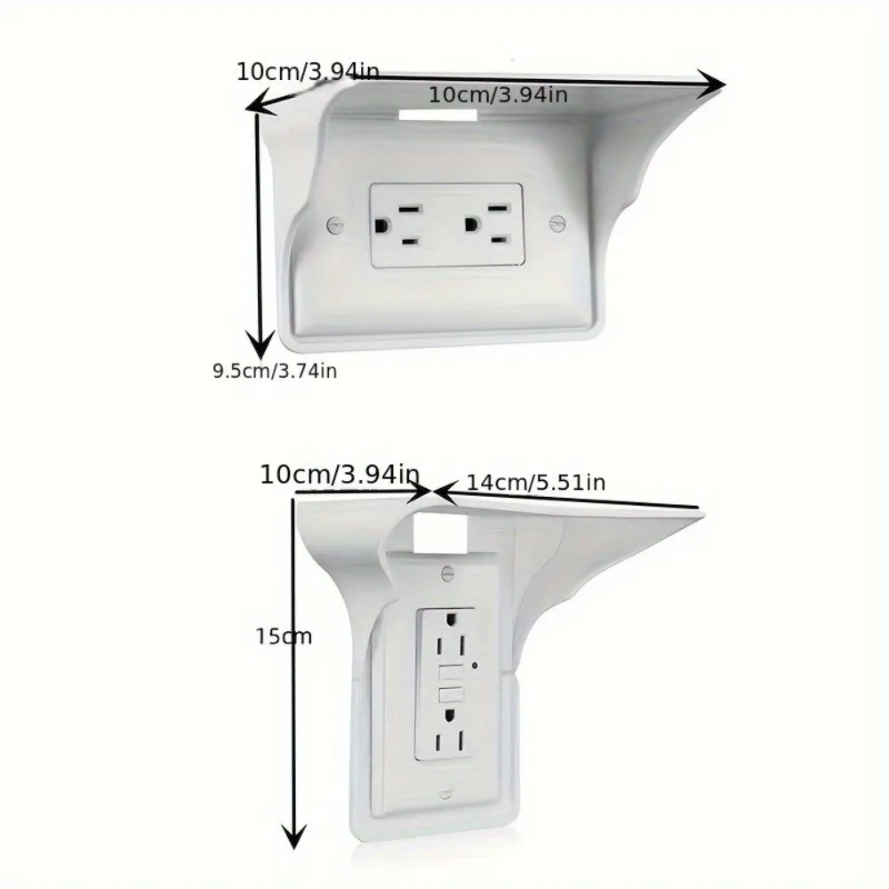 Plastic Racks & Holders Usb Rack Barthroom Storage Outlet Shelf Phone Charging Holder Switch Rack - view 6
