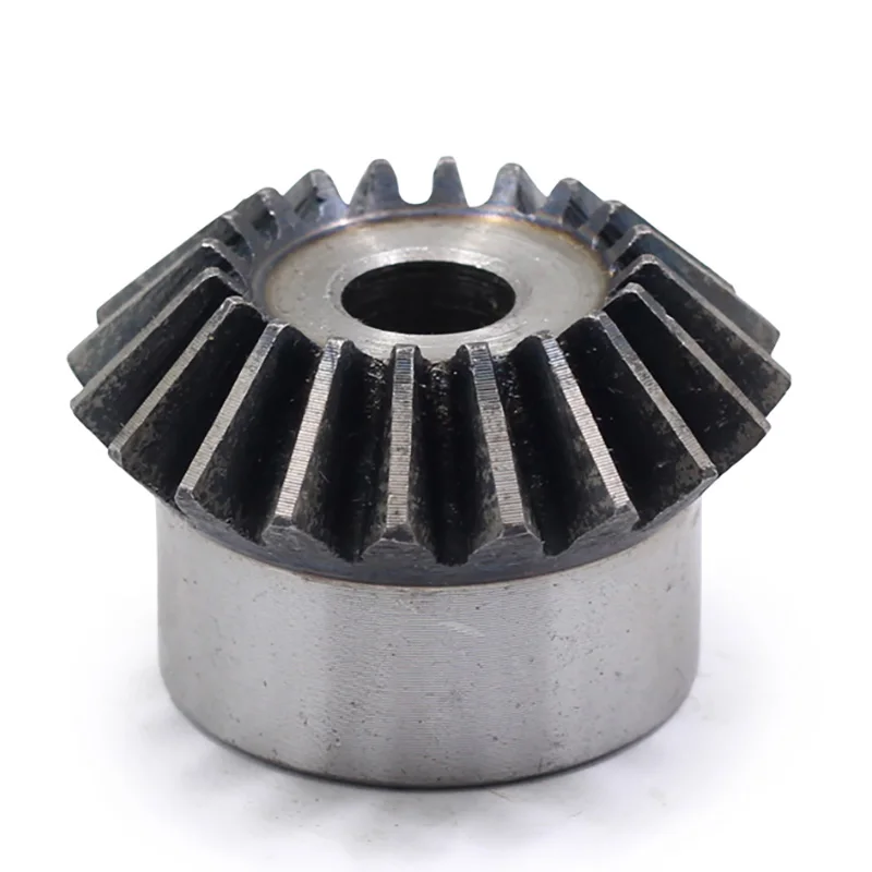 90° Bevel Gears, AISI 1045 Steel, 1:1 Ratio, Module 1M 1.5M 2M 3M, 15-40T Hardened Teeth, for Machinery Power Transmission