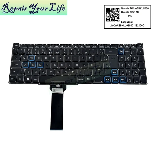 Teclado retroiluminado latino español PT-BR Brasil para Acer Predator Helios 300 PH315-52 PH317-53 Notebook PC Gamer teclado RGB luz