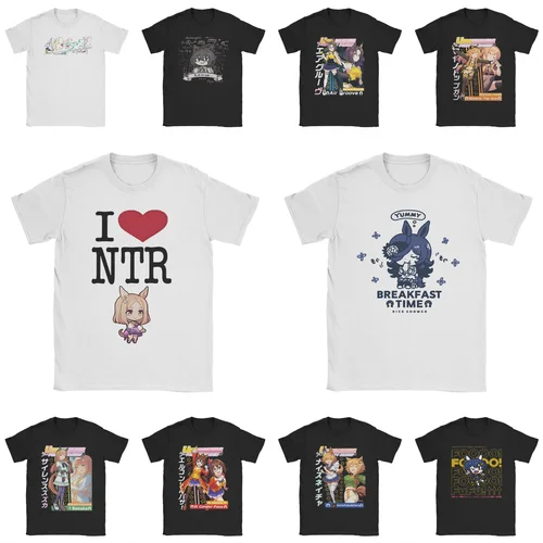 Camisetas de Anime I love NTR Umamsusme, camiseta impresionante de algodón puro para hombre, camisetas de cuello redondo, ropa de manga corta de talla grande