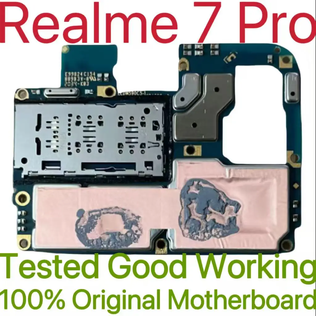 Global Version Original Unlocked Motherboard for Realme 7 Pro Tested Circuit Plate Main Logic Board for Realme 7 Pro