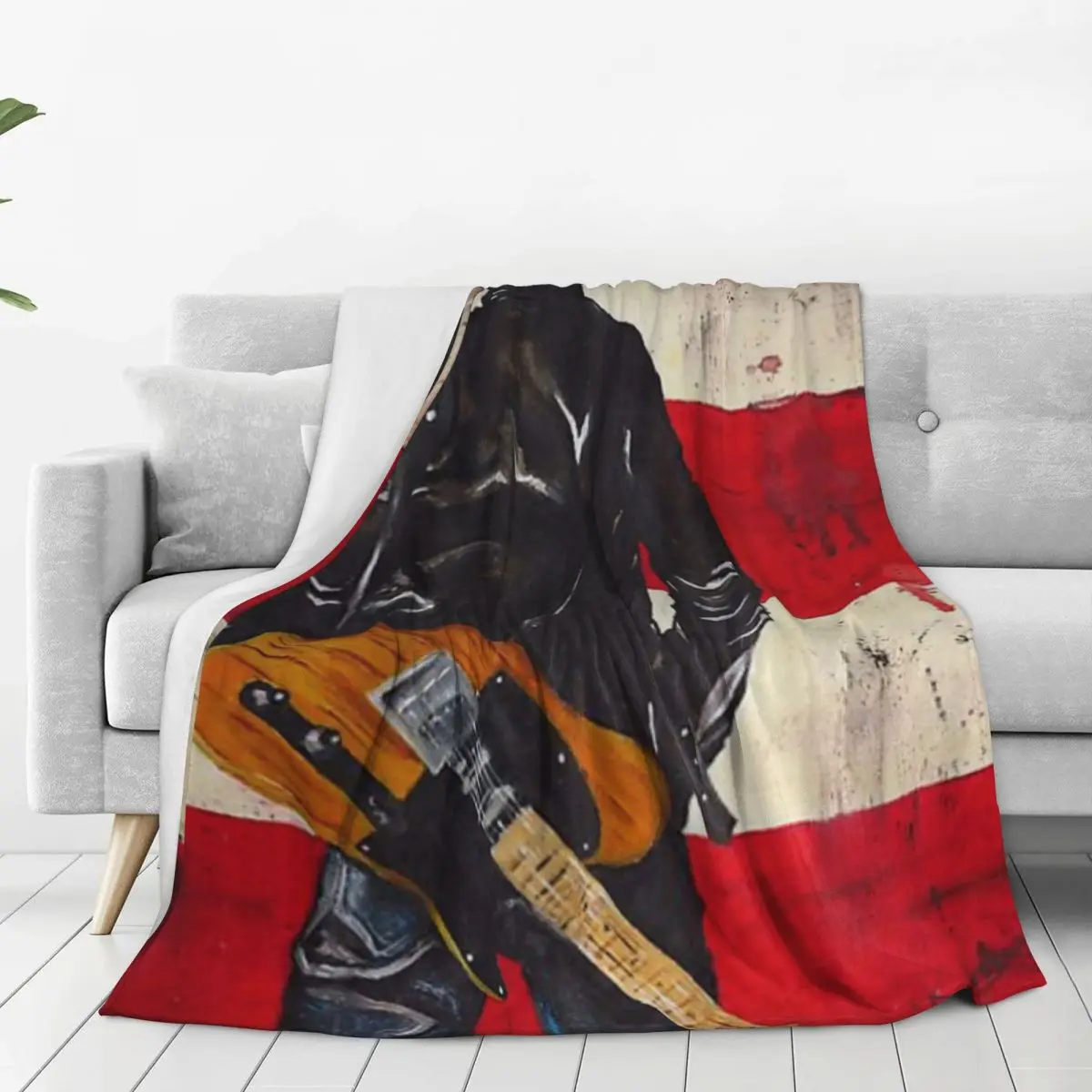 Bruce Springsteen Blanket Flannel Portable Throw Blankets Sofa Throw Blanket For Home Bedroom Travel Throws Bedspread Quilt