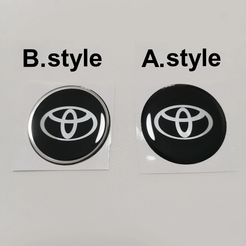 45MM Car Wheel Center Hub Cap Stickers Car Badge Emblem sticker Decal For Toyota logo car styling Accessories