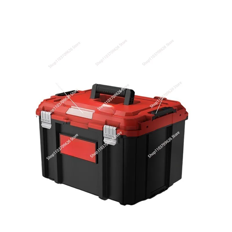 Stack System, Mobile Toolbox for Storage and Organization, 3 Piece Resin Plastic Modular Toolbox System