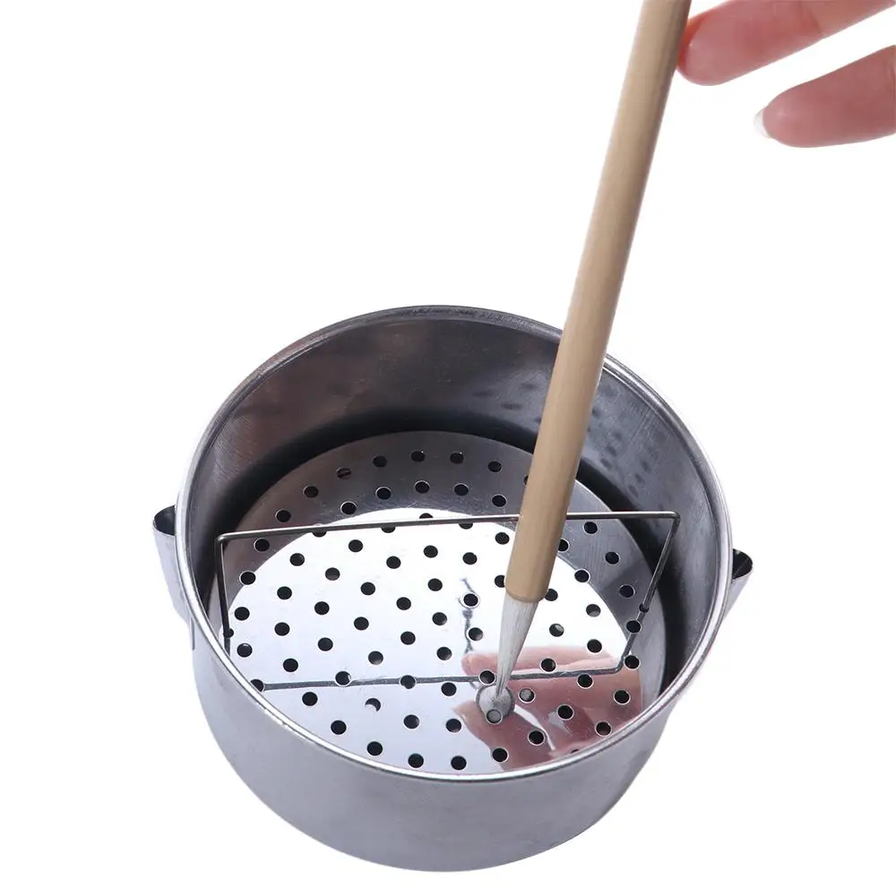 Stainless Steel Paint Brush Cleaner Removable Rust-proof Brush Wash Pot Durable with Wash Tank Artist Brush Washer Oil Painting