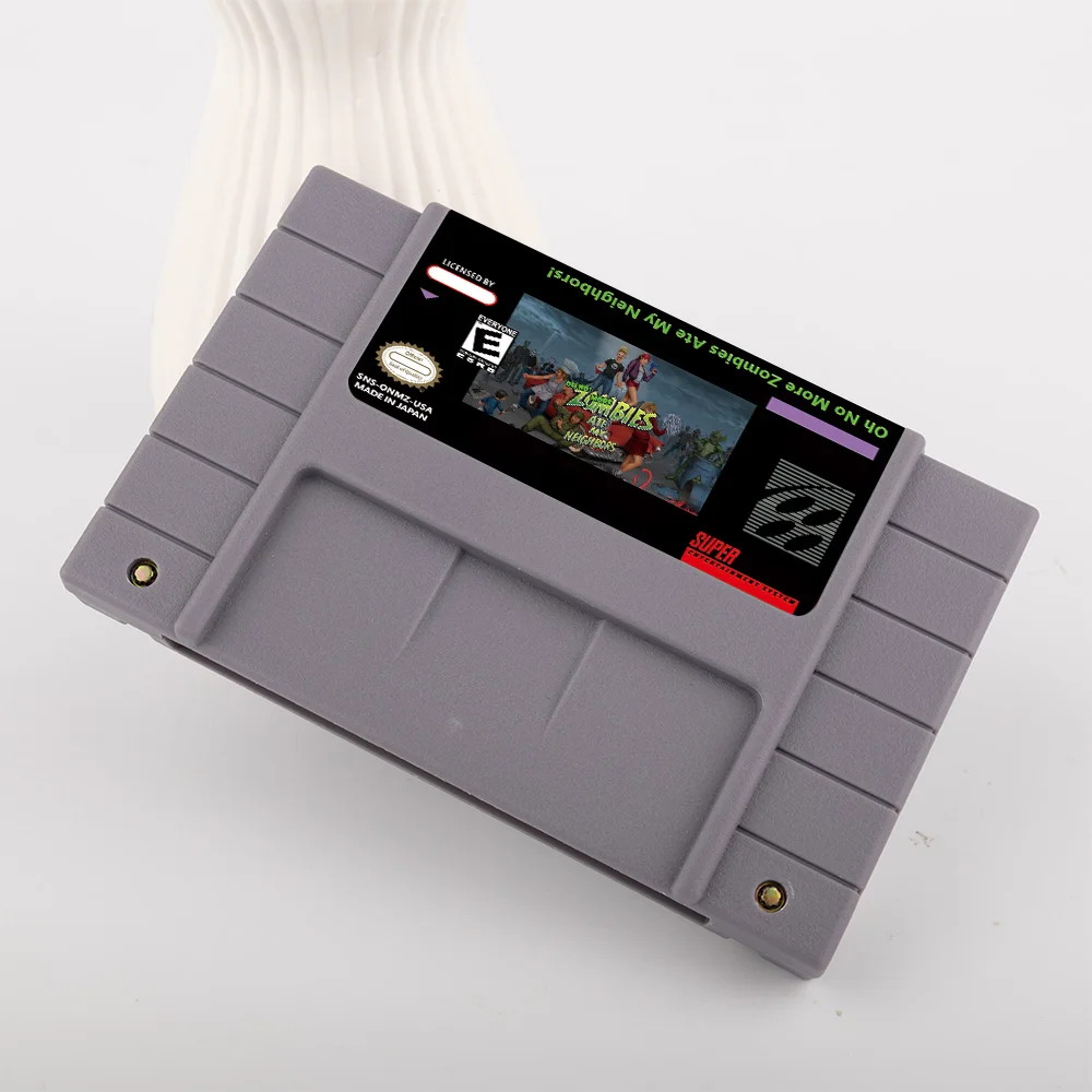 もういいえ、ゾンビは隣人を食べました！ SNES用アクションゲーム 16ビットゲーム ニンテンドーUSA NTSCシステム用