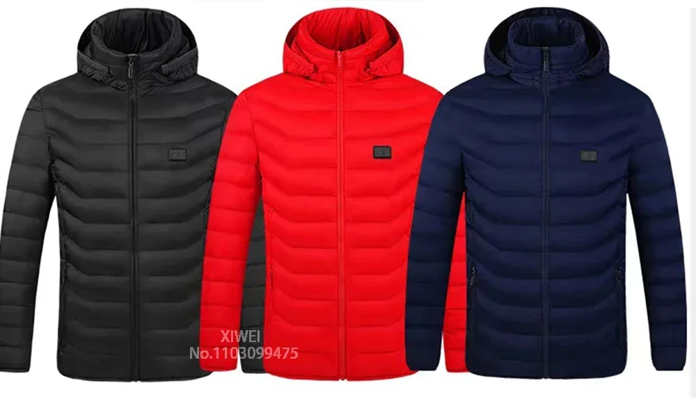 Selbstheizende Jacke, Unisex, beheizte Daunenjacke, thermische Baumwollkleidung, für Jagd, Wandern, Camping, Skifahren, Schnee, beheizter Mantel, 2-25 Heizzonen. – Detail 23