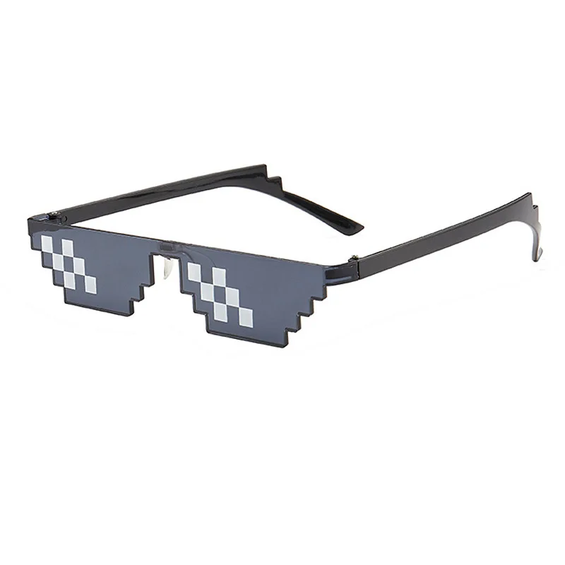 8 Bit Thug Life Sunglasses Pixelated Men Women Brand Party Eyeglasses Mosaic UV400 Vintage Eyewear Unisex Gift Toy Glasses