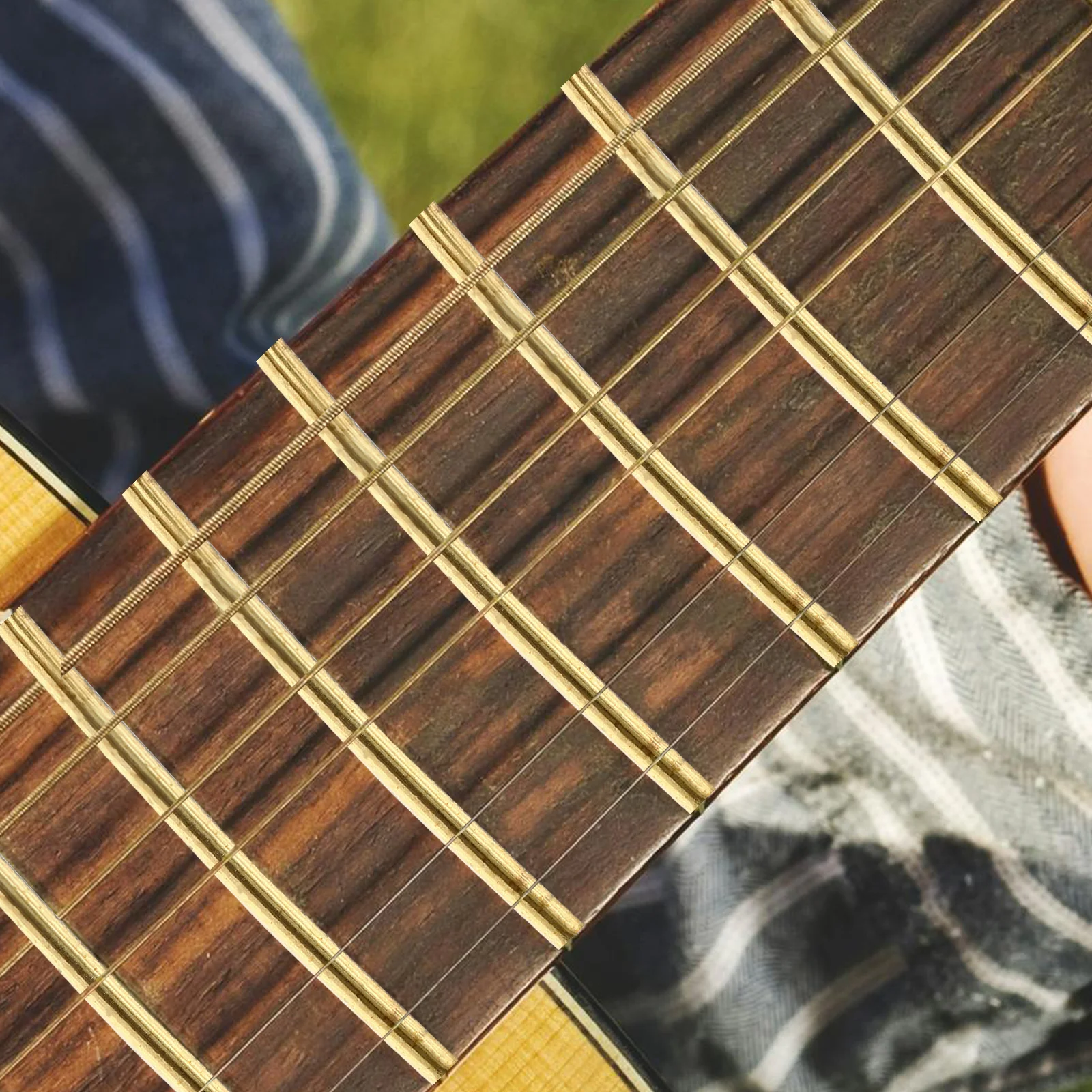 

20 Pcs Guitar Scale Line Acoustic Parts Fret Wire Kit Electric Pro Fingerboard Classical Leveling Accessorie Brass & Frets