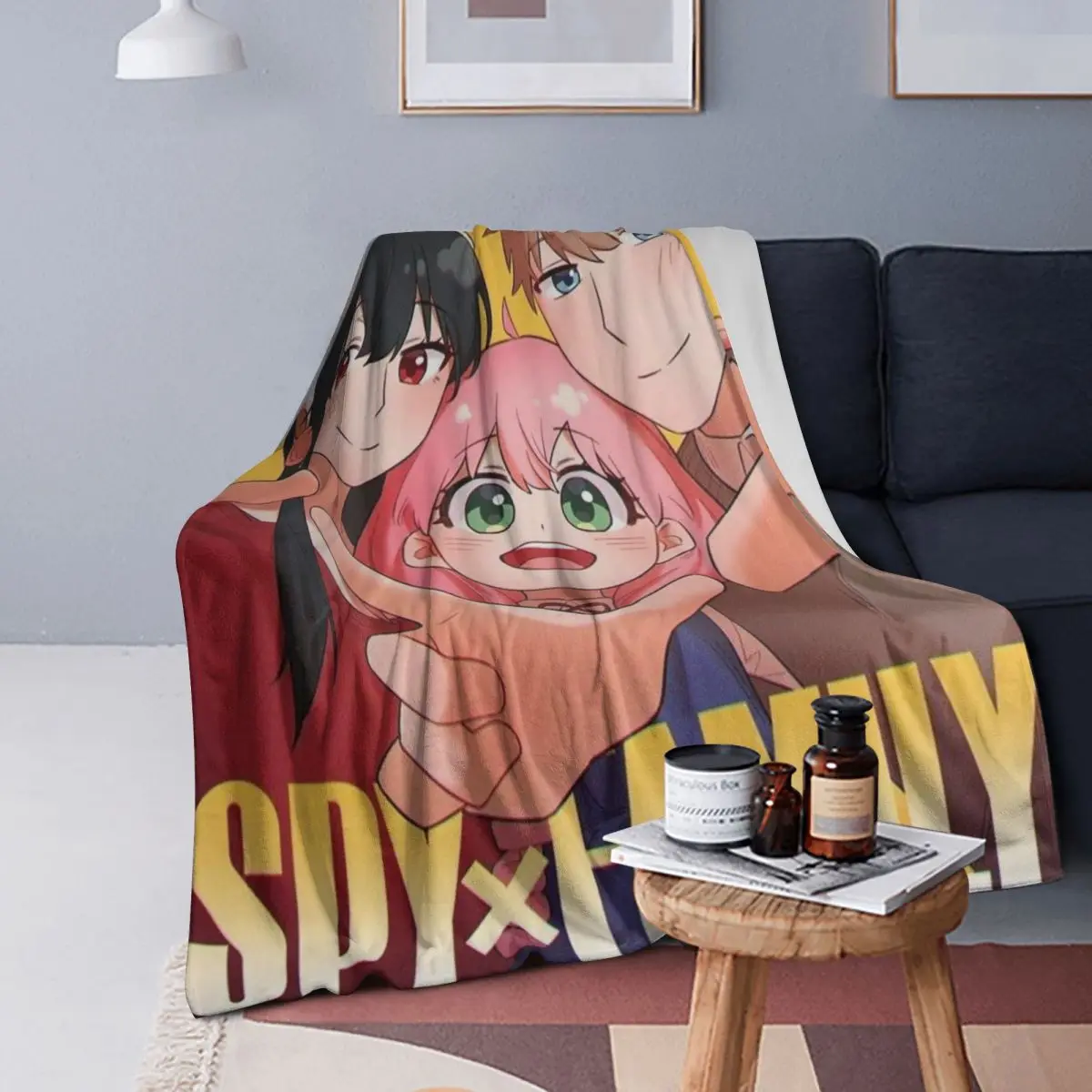 

Spy X Family Cartoon Kawaii Anya Anime Blankets Soft Warm Flannel Throw Blanket Bedspread for Bed Living room Picnic Travel Sofa