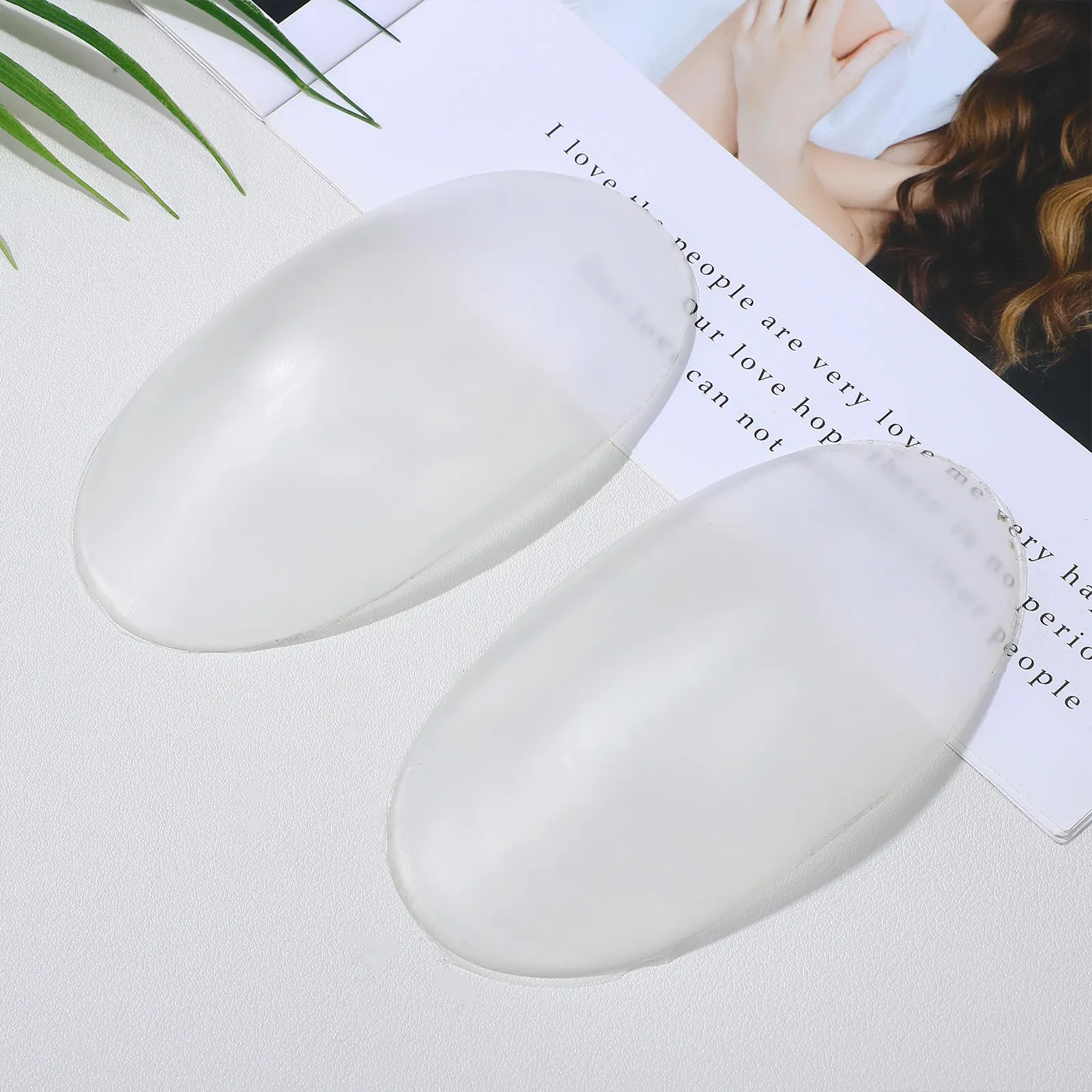 3Pairs Silicone Shoulder Pads for Women Invisible Anti-Slip Self-Adhesive Push-Up Support Pads for Sloping Round Or Uneven