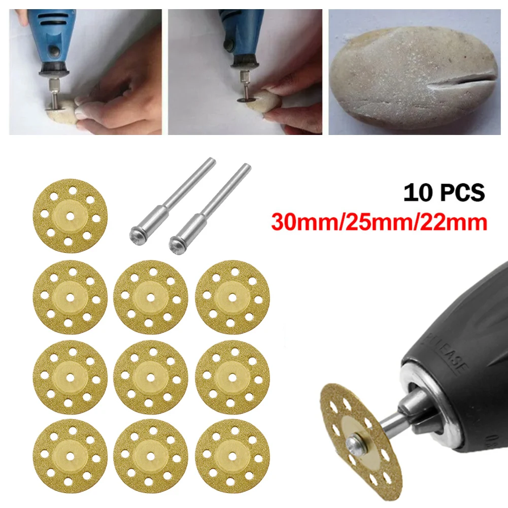10PCS Diamond Cutting Wheel Saw Blades Cut Off Discs Set for Dremel Rotary Tool