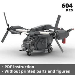 nuclear radiation game movie theme brother steel pelican transport bricks aircraft helicopter blocks robot war prop moc display