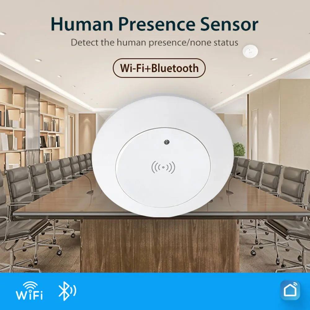Tuya WiFi Smart Human Presence Sensor 24GHz MmWave Radar Detector App Remote Control For Home Automation 95-250V Power Supply
