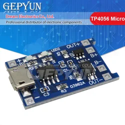 1PCS Micro USB 5V 1A 18650 TP4056 Lithium Battery Charger Module Charging Board With Protection Dual Functions 1A Li-ion