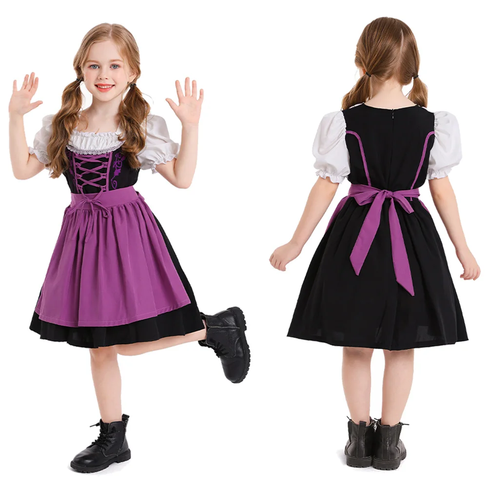 All'ingrosso Oktoberfest Cosplay Child Girls gioco di ruolo gonne tradizionale Costume da birra bavarese bambini Roleplay Fantasy Party Clothes