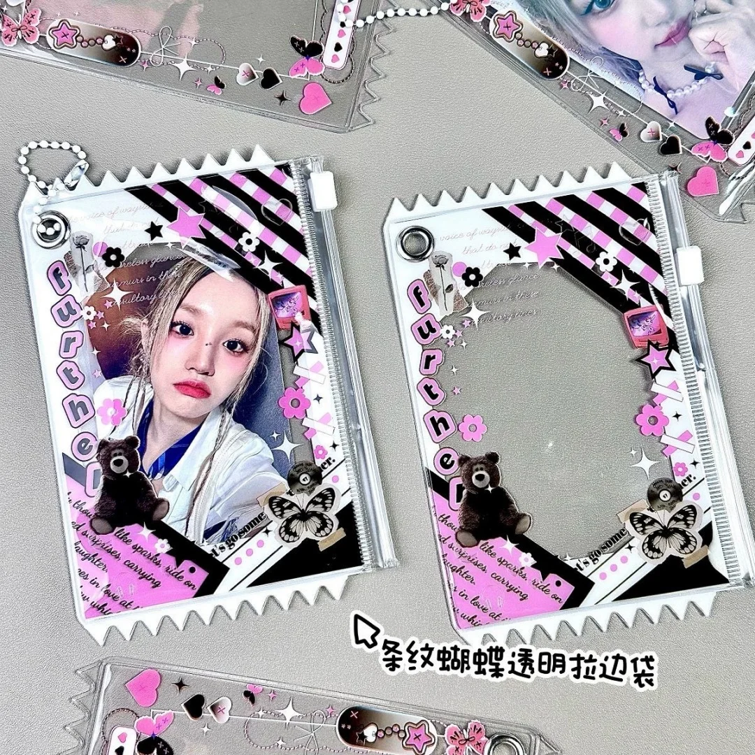 Y2K Photocard حامل Kpop المعبود حامي الصورة معرف بطاقة الائتمان كم سستة حقيبة سحر صور بطاقة عرض حامل لمحبي Kpop #5