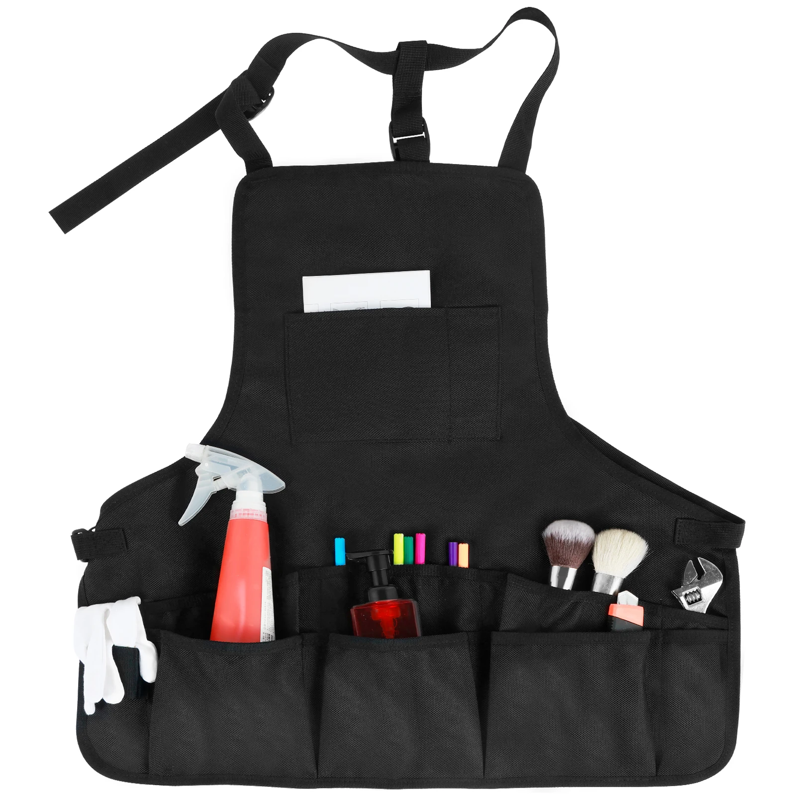 

Work Apron House Cleaning Apron with Tool Pockets Dual Shoulder Straps Waterproof 600DOxford Tool Apron Adjustable Kitchen Apron