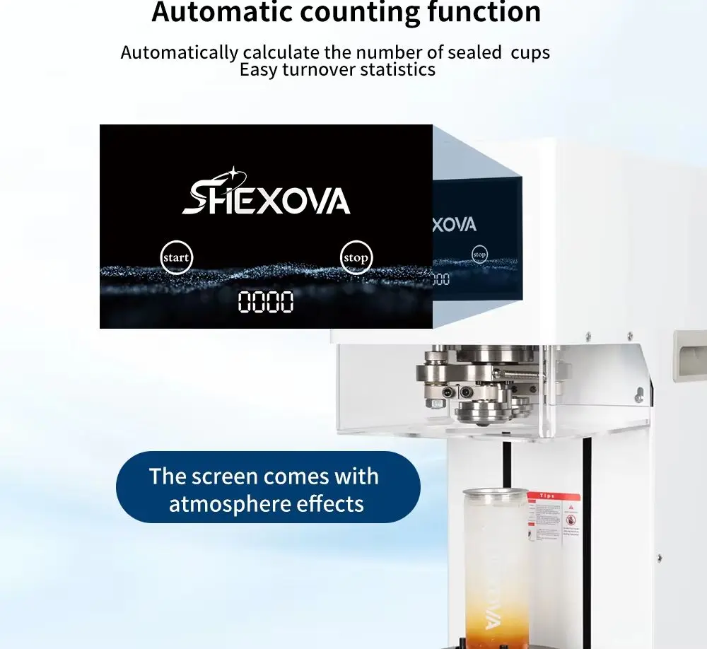 

TULX Commercial Electric Full Automatic Plastic Can Sealing Machine for Beer Juice Pet Can Sealing Machines Beverage Bubble Tea